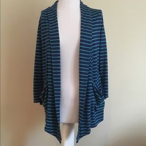 h.i.p. Size S Green Stripe Cardigan